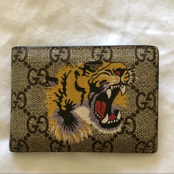 gucci tiger head wallet